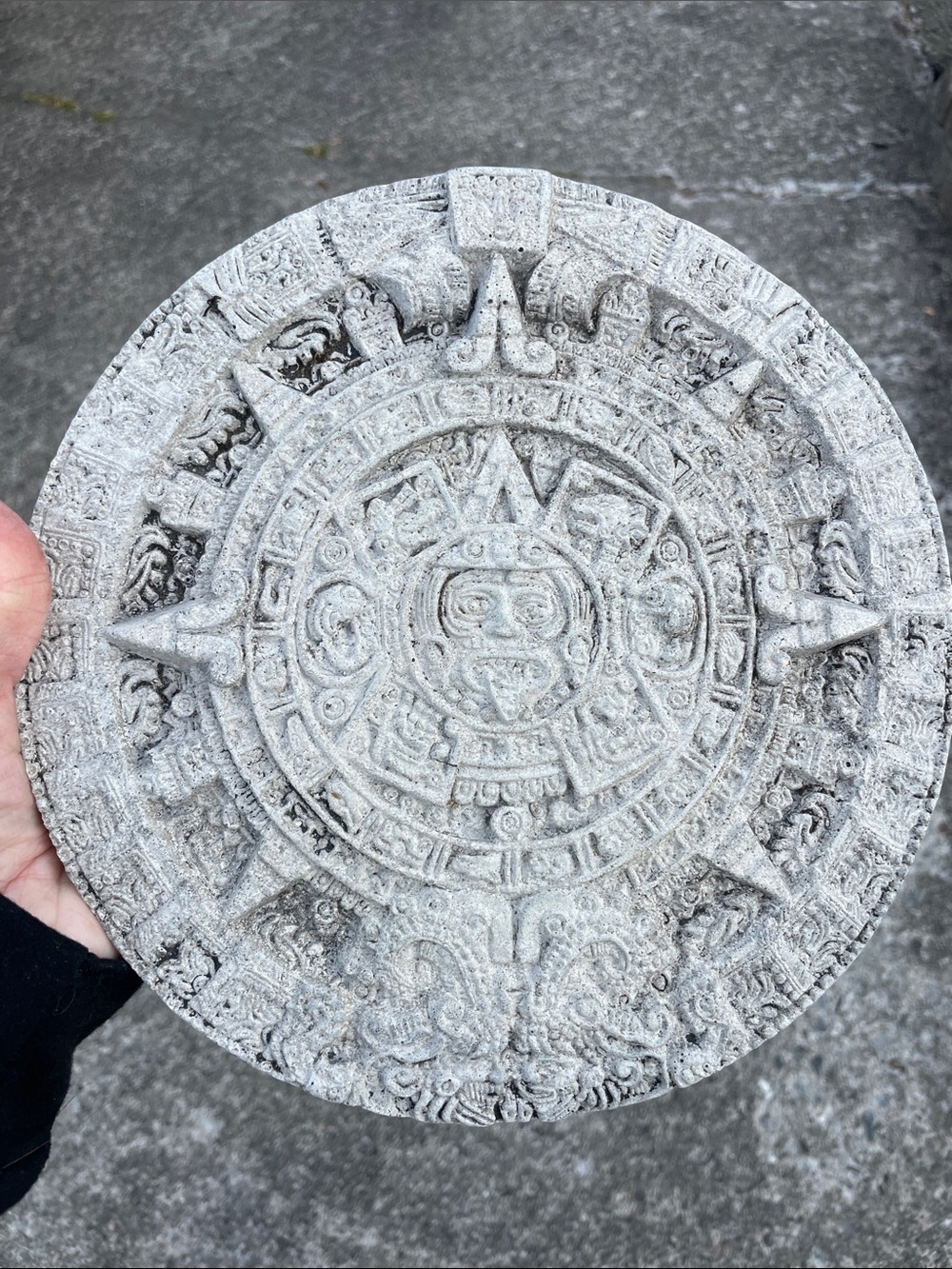 Aztec Sun Calendar Garden Ornament